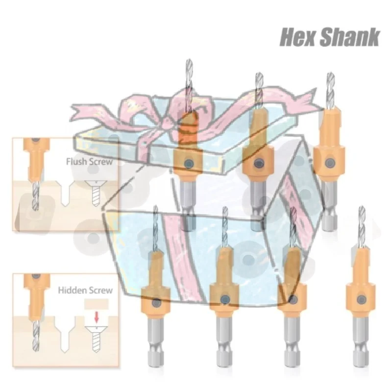 【CCA】5/7PCS Shank HSS Woodworking Countersink Router Bit Screw Extractor Remon Demolition For Wood Milling Cutter
【CCA】5/7PCS Shank HSS Woodworking Countersink Router Bit Screw Extractor Remon Demolition For Wood Milling Cutter