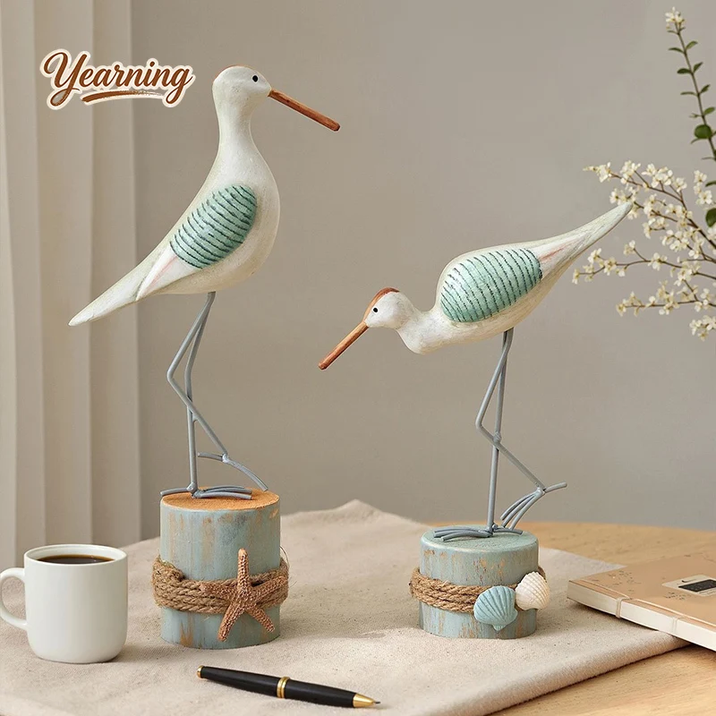 Vintage Long-legged Seagull Wooden Craft Ocean Style Tree Stump Desktop Ornament for Home Restaurant
Vintage Long-legged Seagull Wooden Craft Ocean Style Tree Stump Desktop Ornament for Home Restaurant