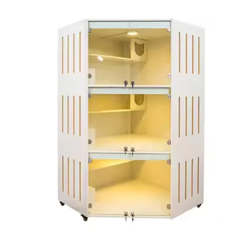 Private customized indoor luxury wooden display cat furniture breeding house with platform for playing, sleeping, pets villa hou
Private customized indoor luxury wooden display cat furniture breeding house with platform for playing, sleeping, pets villa hou