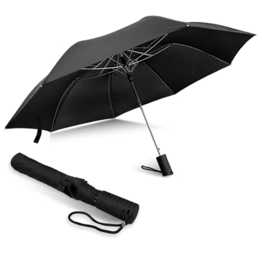 Weather Station Automatic Rain Umbrella, Windproof, Lightweight, and Packable for Travel, Full 42 Inch Arc, Black
Weather Station Automatic Rain Umbrella, Windproof, Lightweight, and Packable for Travel, Full 42 Inch Arc, Black