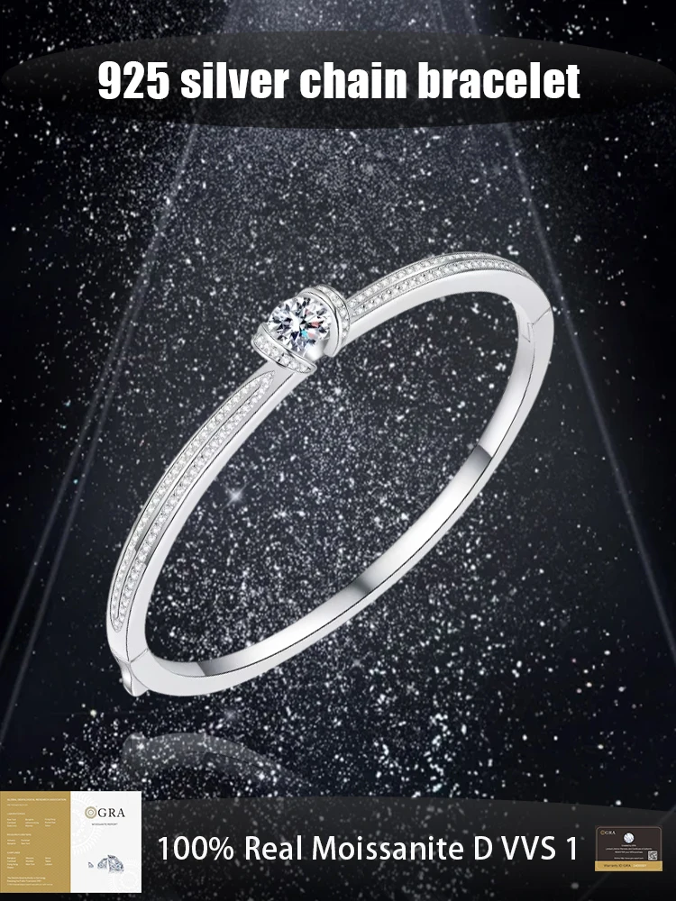 925 silver chain bracelet Moissanite Bracelet Sparkly Fine Jewelry Women's Trendy Light luxury Gift is suitable for daily wear
925 silver chain bracelet Moissanite Bracelet Sparkly Fine Jewelry Women's Trendy Light luxury Gift is suitable for daily wear