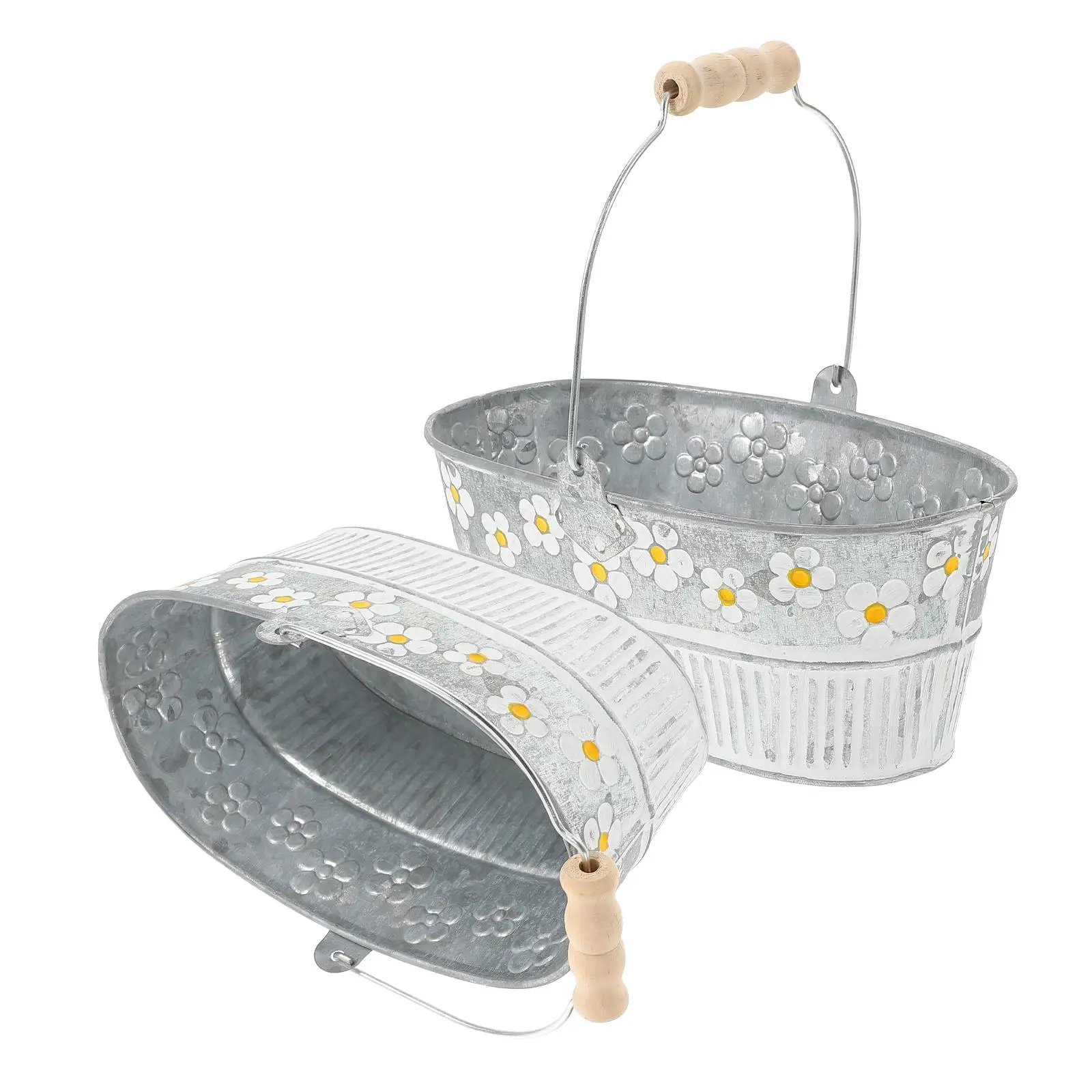 2 Pcs Daisy Tin Flower Bucket Vase Plant Pots for Plants Arrangement Container Retro Empty Decor Flowerpot
2 Pcs Daisy Tin Flower Bucket Vase Plant Pots for Plants Arrangement Container Retro Empty Decor Flowerpot