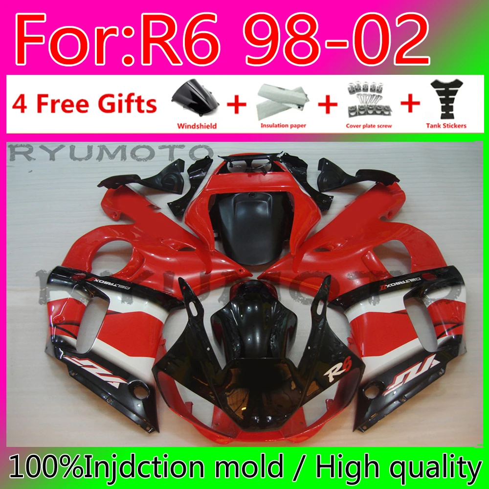 Motorcycle Injection whole ABS Fairing Bodywork For Yamaha YZF R6 1999 2000 2001 2002 Fairings red
Motorcycle Injection whole ABS Fairing Bodywork For Yamaha YZF R6 1999 2000 2001 2002 Fairings red