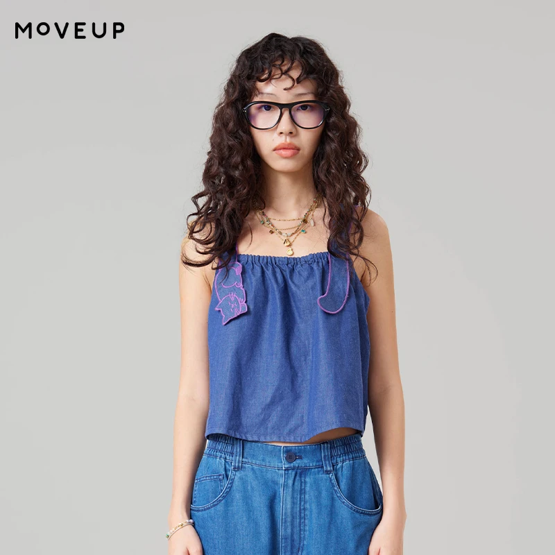 MOVEUP Loose Denim Tank Top 2026 Summer New Fun Cat Embroidered Shoulder Strap Pure Cotton Breathable Top For Women 3ELX41101
MOVEUP Loose Denim Tank Top 2026 Summer New Fun Cat Embroidered Shoulder Strap Pure Cotton Breathable Top For Women 3ELX41101