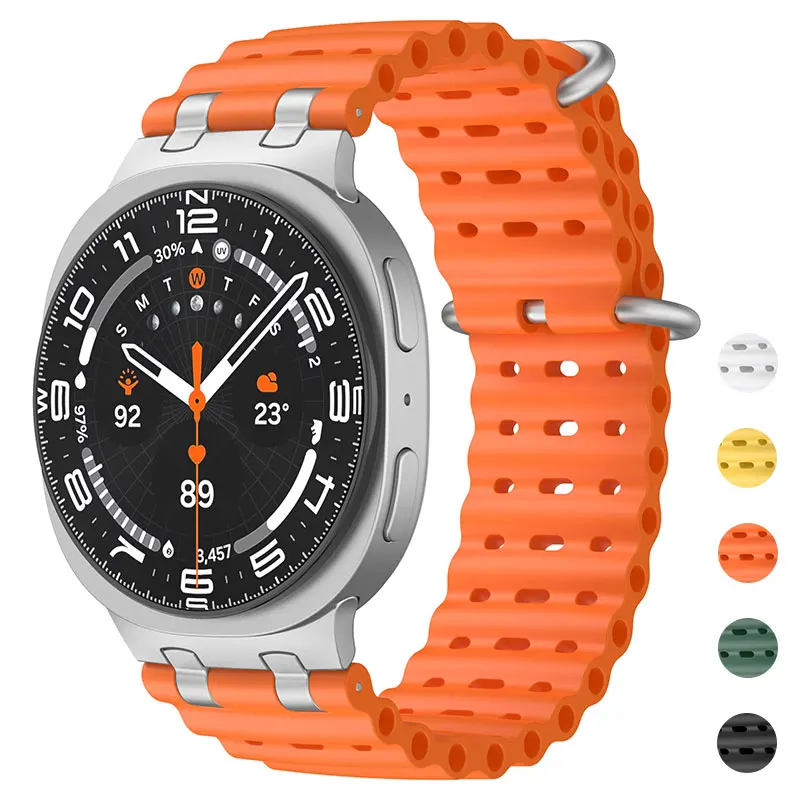 Silicone Band for Samsung Galaxy Watch 8 Classic 40/44mm Ocean Band for Galaxy Watch 8 40mm 44mm Accessories Strap Bracelet band
Silicone Band for Samsung Galaxy Watch 8 Classic 40/44mm Ocean Band for Galaxy Watch 8 40mm 44mm Accessories Strap Bracelet band