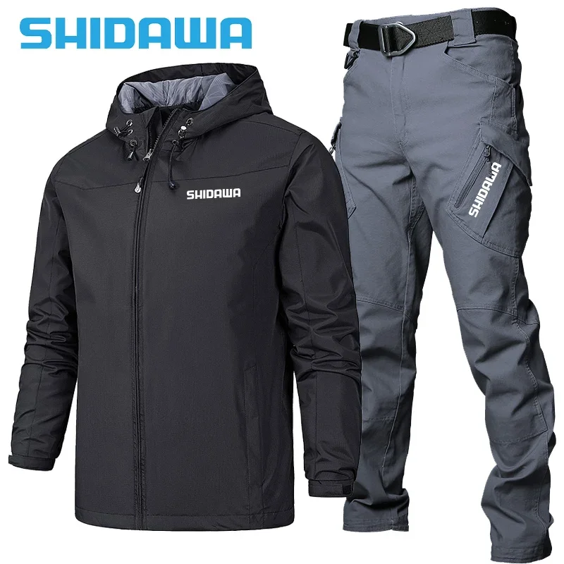 Spring Autumn Men's Fishing Clothes Sets Thin Hooded Windproof and Sunscreen, Outdoor Mountaineering Suits, Multi-pocket Pants
Spring Autumn Men's Fishing Clothes Sets Thin Hooded Windproof and Sunscreen, Outdoor Mountaineering Suits, Multi-pocket Pants