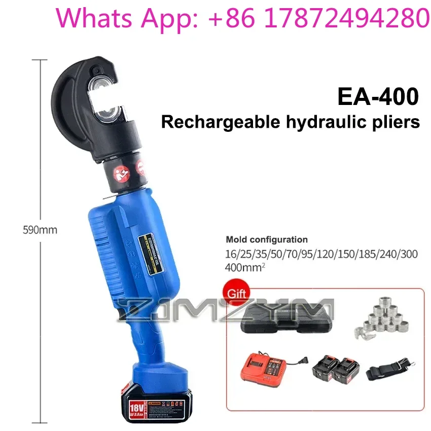 Rechargeable 18V 4.0Ah Lithium Battery Crimping Tool, EA-300H/300/400 Electric Hydraulic Pliers for Copper Aluminum Terminal
Rechargeable 18V 4.0Ah Lithium Battery Crimping Tool, EA-300H/300/400 Electric Hydraulic Pliers for Copper Aluminum Terminal