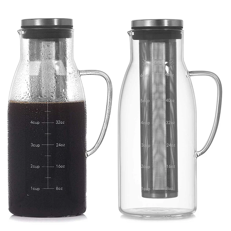 1500Ml Coffee Pot with Scale Tableware Teapot Filter Coffee Coffee Pot Heat Resistant Food Grade Cold Brew Coffee Tools
1500Ml Coffee Pot with Scale Tableware Teapot Filter Coffee Coffee Pot Heat Resistant Food Grade Cold Brew Coffee Tools