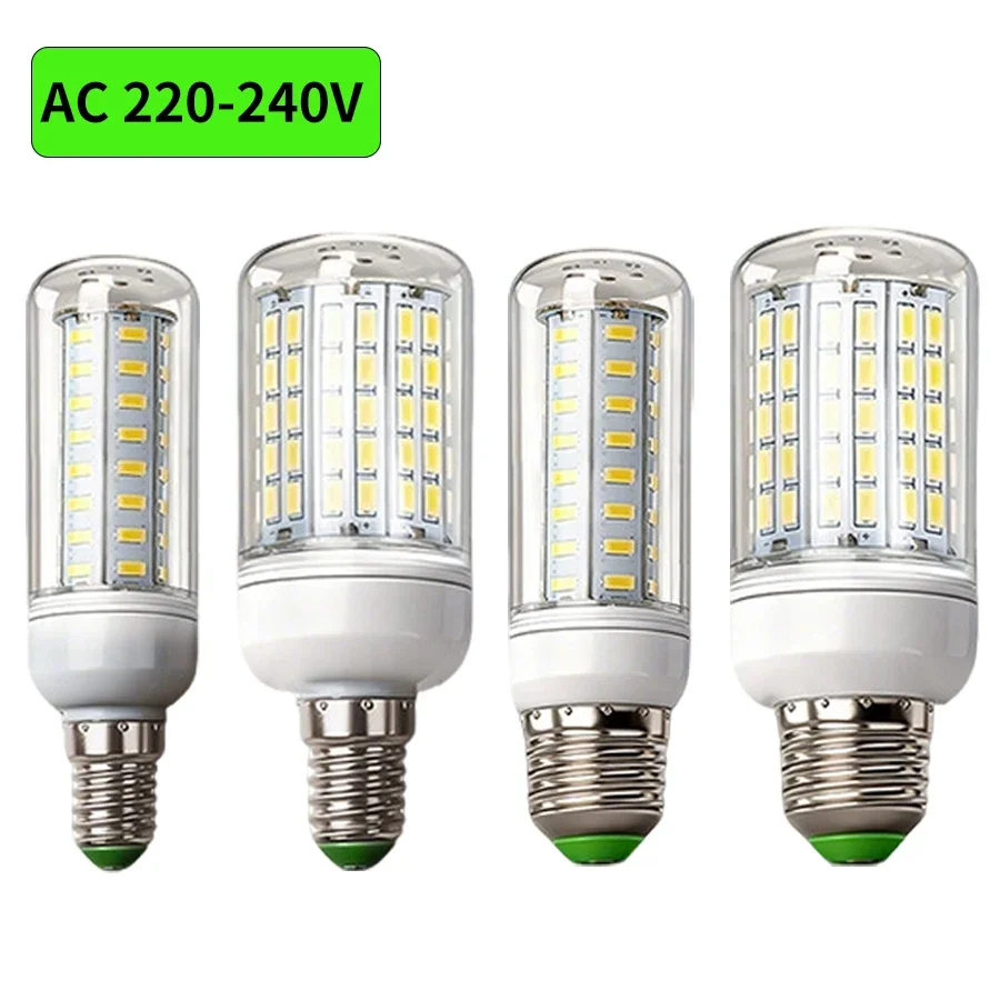 LED Light Bulb E27 E14 Corn Bulb Lamp 72 96 LEDs AC220V 240V 5730 SMD Bombilla Ceiling Chandeliers Lampada LED Lights No Flicker
LED Light Bulb E27 E14 Corn Bulb Lamp 72 96 LEDs AC220V 240V 5730 SMD Bombilla Ceiling Chandeliers Lampada LED Lights No Flicker