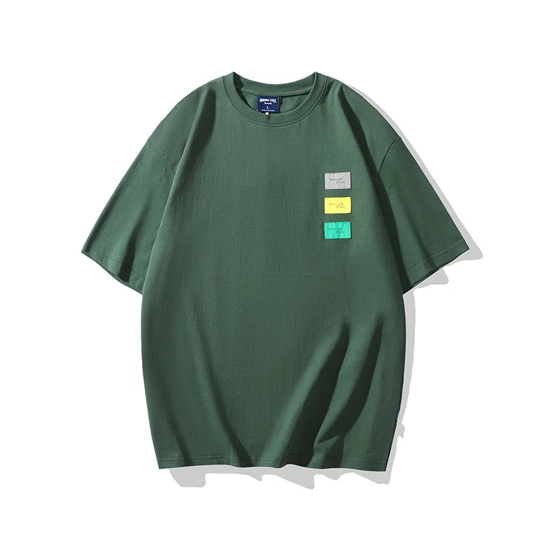 Men's 100% Cotton Premium T-shirt Summer Fashion Short Sleeve O-neck Sewing Patches Chic Basic Tee Trendy Casual Loose Pullovers
Men's 100% Cotton Premium T-shirt Summer Fashion Short Sleeve O-neck Sewing Patches Chic Basic Tee Trendy Casual Loose Pullovers