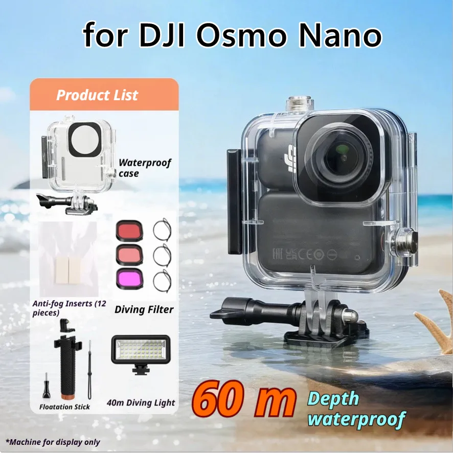 60M dive Case for DJI Osmo Nano Protective Underwater Dive Housing Shell Diving Water Protective Waterproof Case for Osmo Nano
60M dive Case for DJI Osmo Nano Protective Underwater Dive Housing Shell Diving Water Protective Waterproof Case for Osmo Nano