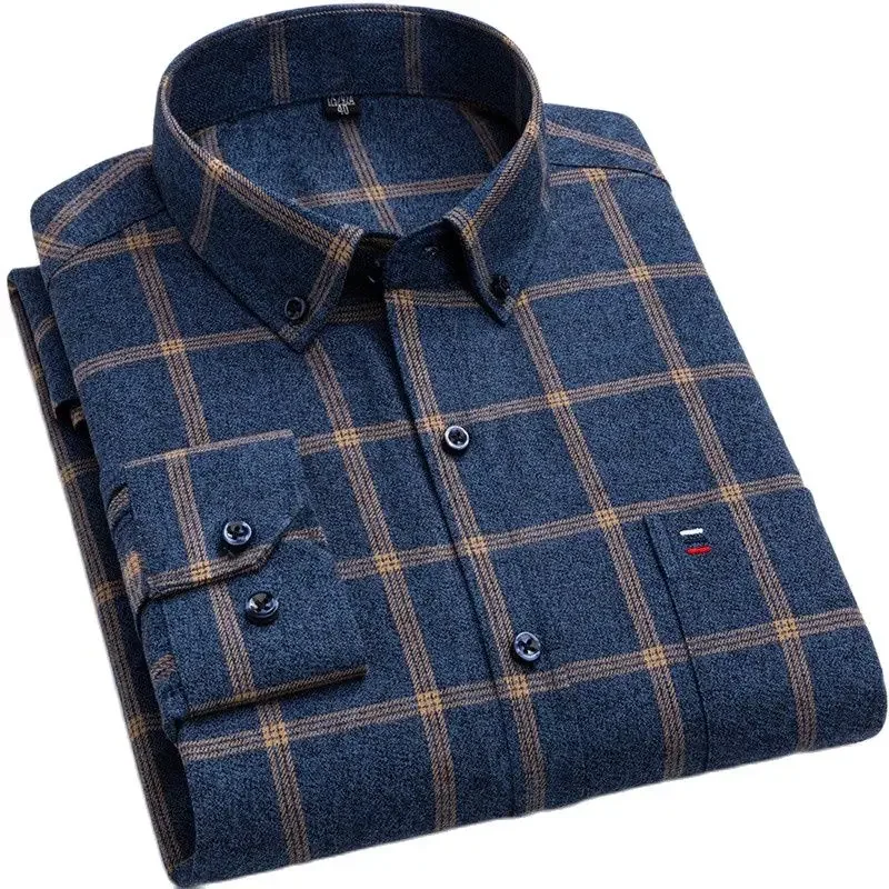 S to 7xl Plus Size Casual Plaid Shirt for Large Men Cotton Long Sleeve Leisure Male Apparel Pocket Social Shirt
S to 7xl Plus Size Casual Plaid Shirt for Large Men Cotton Long Sleeve Leisure Male Apparel Pocket Social Shirt