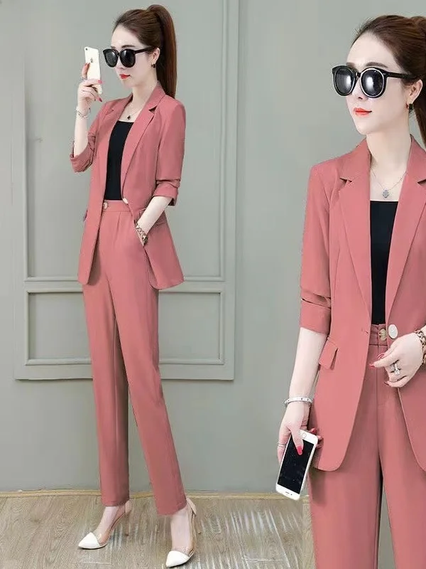 Повседневный длинный костюм Sve, профессиональный утягивающий комплект из двух предметов на весну и осень, женский модный ансамбль, брюки с высокой талией
Повседневный длинный костюм Sve, профессиональный утягивающий комплект из двух предметов на весну и осень, женский модный ансамбль, брюки с высокой талией