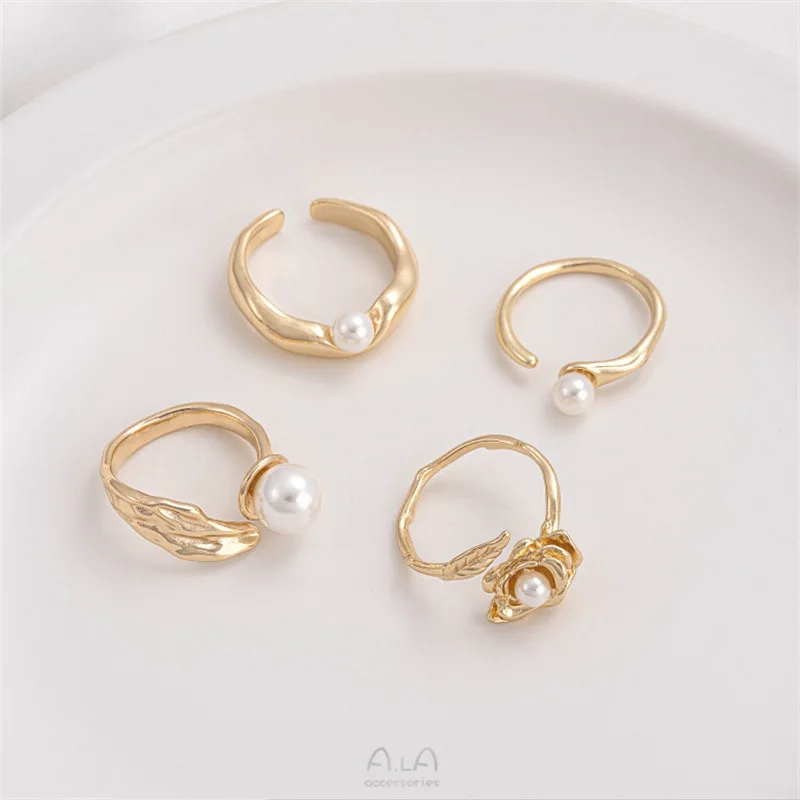 14K Gold Color Rose Tulip Abstract Leaf Bead Ring for DIY Handmade Pearl Sticking Jewelry Making Accessories
14K Gold Color Rose Tulip Abstract Leaf Bead Ring for DIY Handmade Pearl Sticking Jewelry Making Accessories