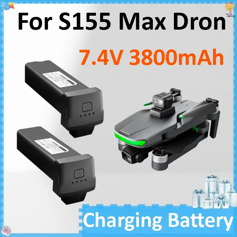 S155 ProMax Drone Battery 7.4V 3800mAh 40min Long Life For S155 Max Dron Spare Battery S155 Accessories Parts
S155 ProMax Drone Battery 7.4V 3800mAh 40min Long Life For S155 Max Dron Spare Battery S155 Accessories Parts
