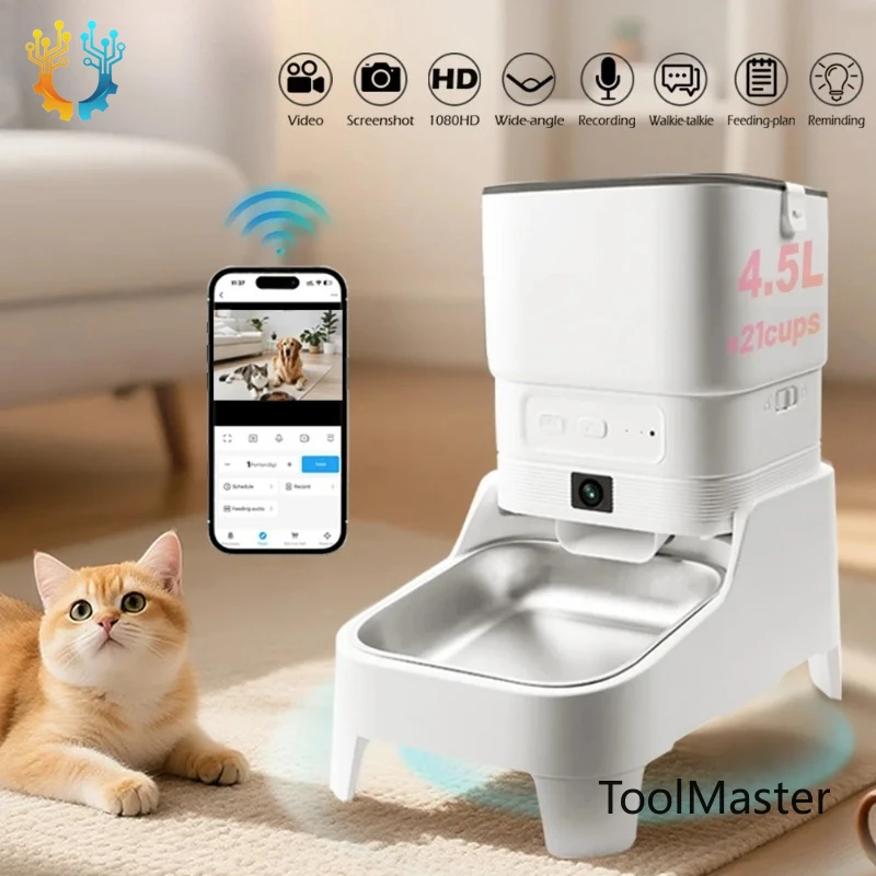 【2026】Smart Pet Feeder With 15CM Elevated Camera Tuya App Control For Busy Pet Owners FURPIPI Automatic Cats Dog Food Feeder Dis
【2026】Smart Pet Feeder With 15CM Elevated Camera Tuya App Control For Busy Pet Owners FURPIPI Automatic Cats Dog Food Feeder Dis