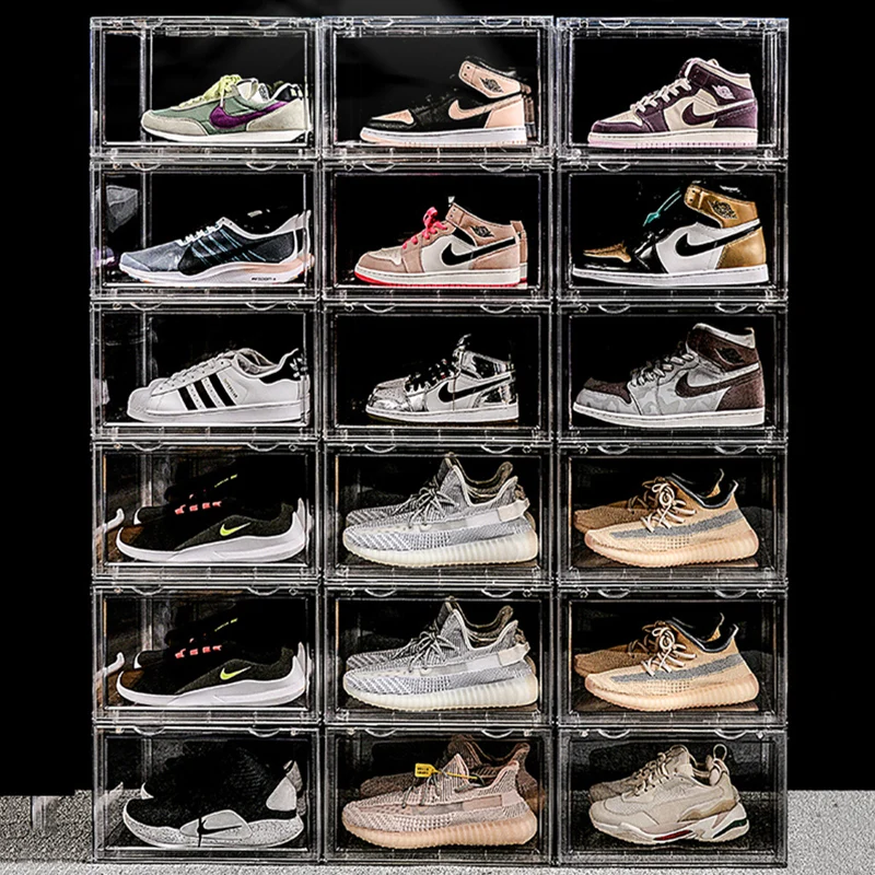 Sneakers Box Magnetic Shoes Box Transparent Window Reusable Useful Shoes Storage Organizer Rack
Sneakers Box Magnetic Shoes Box Transparent Window Reusable Useful Shoes Storage Organizer Rack