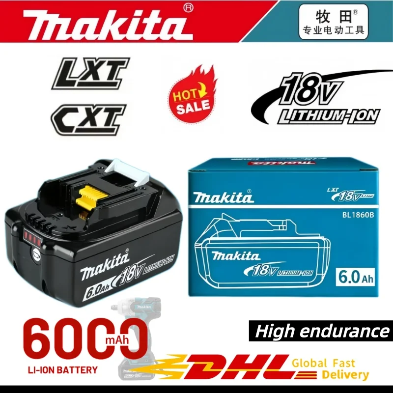Original Makita 18V 6.0Ah DDF487 BL1860 BL1850 BL1840 BL1830 Screwdriver Battery Charger 18v Replacement Power Tool Batteries
Original Makita 18V 6.0Ah DDF487 BL1860 BL1850 BL1840 BL1830 Screwdriver Battery Charger 18v Replacement Power Tool Batteries