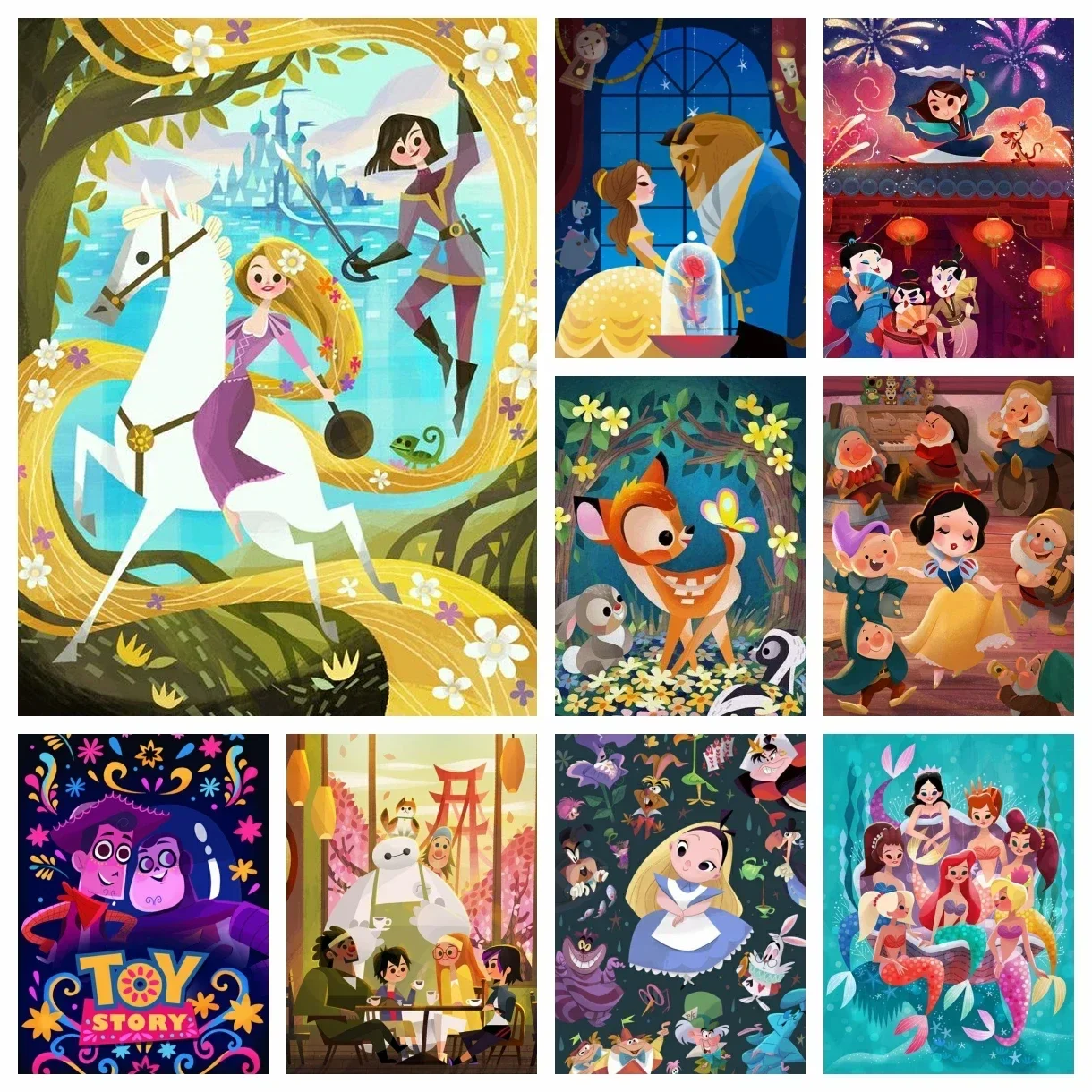Disney 5d DIY Diamond Art Painting Kits Alice In Wonderland Mermaid Frozen Cartoon Embroidery Mosaic Cross Stitch Children's Gif
Disney 5d DIY Diamond Art Painting Kits Alice In Wonderland Mermaid Frozen Cartoon Embroidery Mosaic Cross Stitch Children's Gif