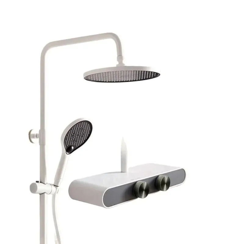 Bathroom White thermostatic shower Household shower set Black silver toilet Bathroom bath and rain combination
Bathroom White thermostatic shower Household shower set Black silver toilet Bathroom bath and rain combination
