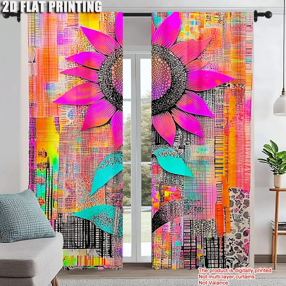 2Pcs Contemporary Sunflower Print Blackout Curtains Polyester Rod Hole Machine Washable For Bedroom Living Room Dining Room_ai8
2Pcs Contemporary Sunflower Print Blackout Curtains Polyester Rod Hole Machine Washable For Bedroom Living Room Dining Room_ai8