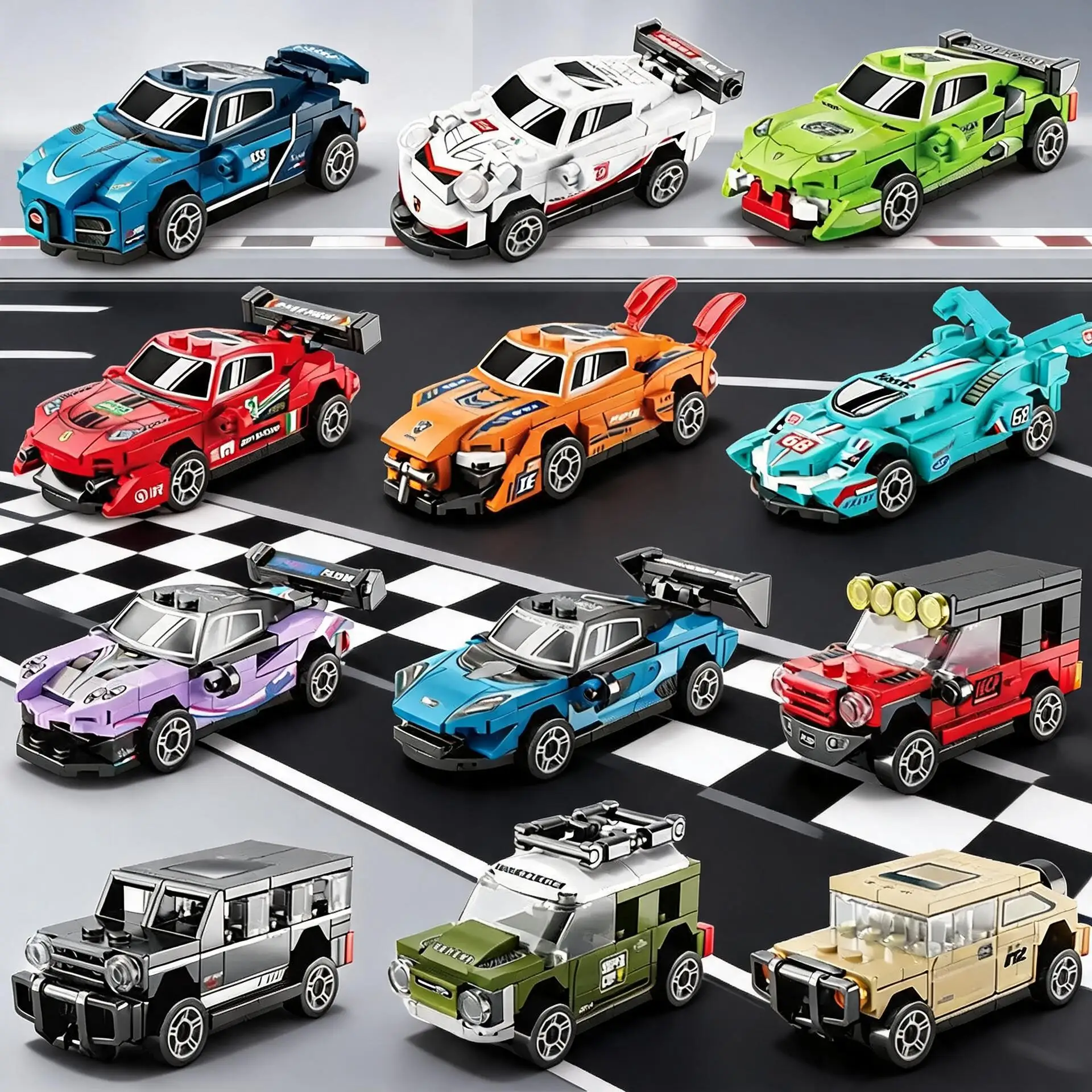 Fashionable Sports Car Shape Building Blocks Creative Assembled Bricks Set Decorative Office Desktop Ornament Ideal Holiday Birthday Gift for Kids Children and Building Block Lovers
Fashionable Sports Car Shape Building Blocks Creative Assembled Bricks Set Decorative Office Desktop Ornament Ideal Holiday Birthday Gift for Kids Children and Building Block Lovers