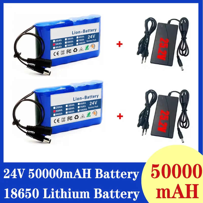 24v 6S1P Battery Pack 50000mah Rechargeable Lithium Ion Battery 50ah Capacity for CCTV Camera Monitor with DC 25.2V 1A Charger
24v 6S1P Battery Pack 50000mah Rechargeable Lithium Ion Battery 50ah Capacity for CCTV Camera Monitor with DC 25.2V 1A Charger