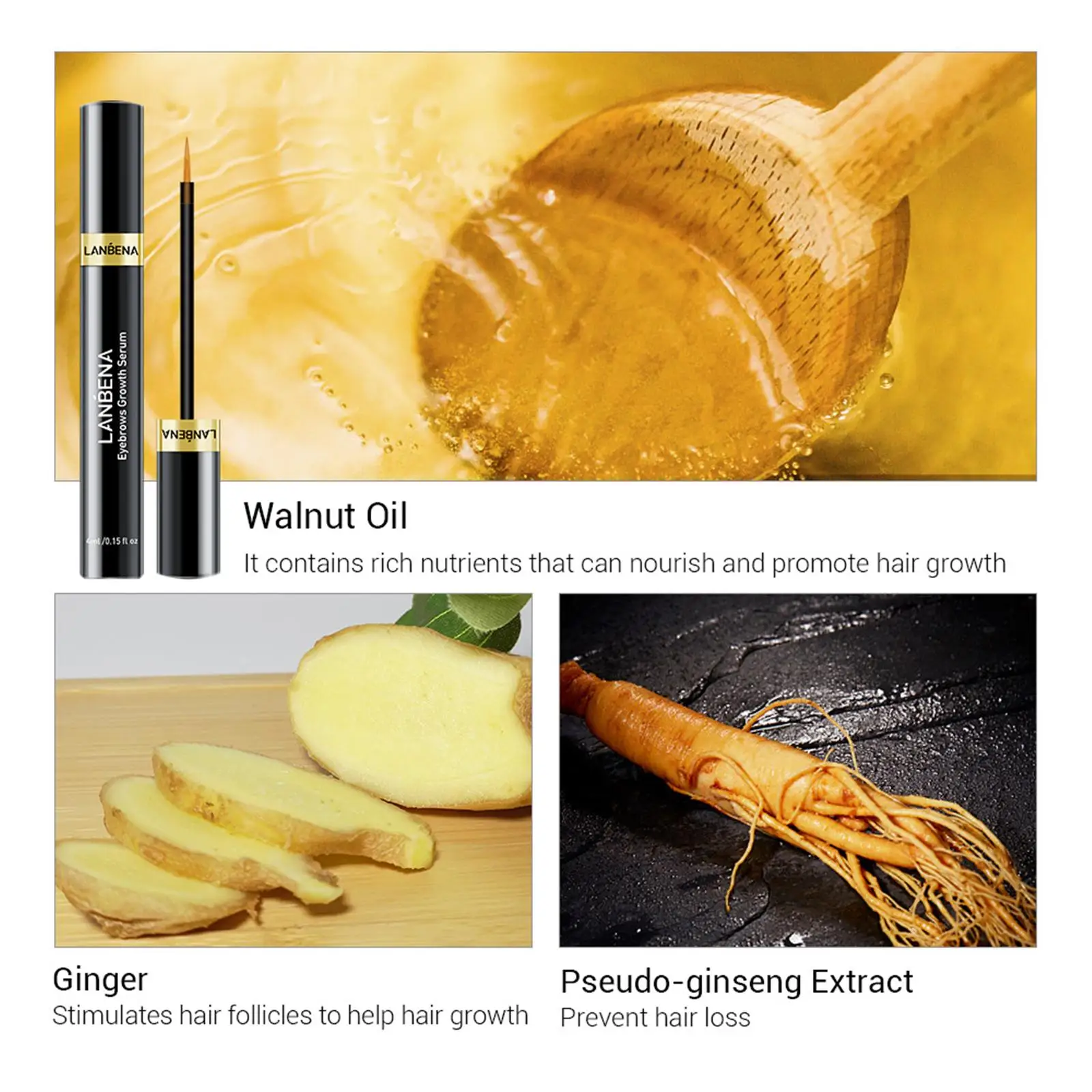 Eyebrow Growth Liquid Long Lasting for Eyelashes Nourishing Enhancing 4ML
Eyebrow Growth Liquid Long Lasting for Eyelashes Nourishing Enhancing 4ML