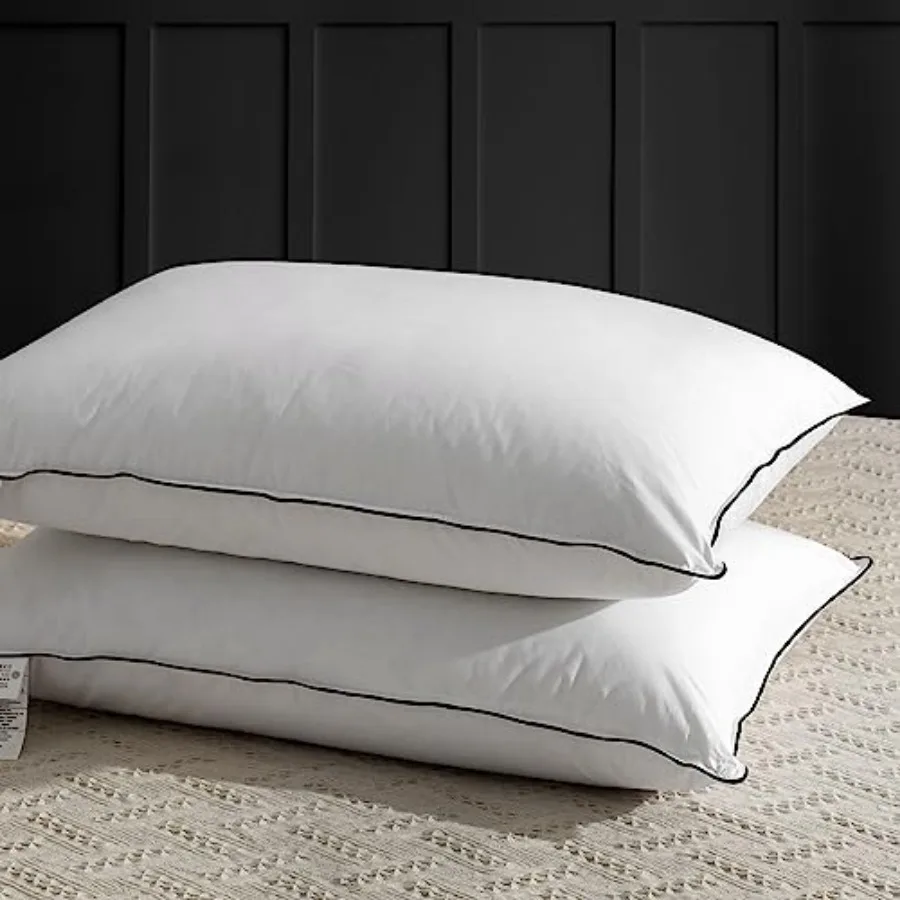 Medium Firm Feathers Down Pillow Queen Size Set of 2, Luxury Feathers Pillow for Sleeping, 100% Organic Cotton Cover Hotel Bed
Medium Firm Feathers Down Pillow Queen Size Set of 2, Luxury Feathers Pillow for Sleeping, 100% Organic Cotton Cover Hotel Bed
