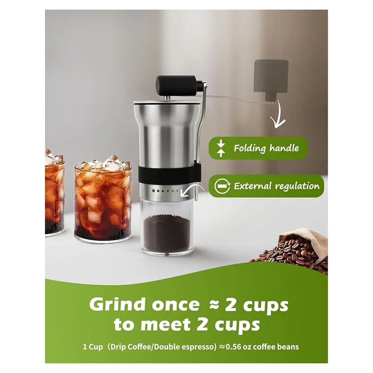 2026 Новая ручная кофемолка с жерновами из нержавеющей стали — ручная мельница емкостью 1,12 унций для эспрессо, капельного, холодного заваривания
2026 Новая ручная кофемолка с жерновами из нержавеющей стали — ручная мельница емкостью 1,12 унций для эспрессо, капельного, холодного заваривания