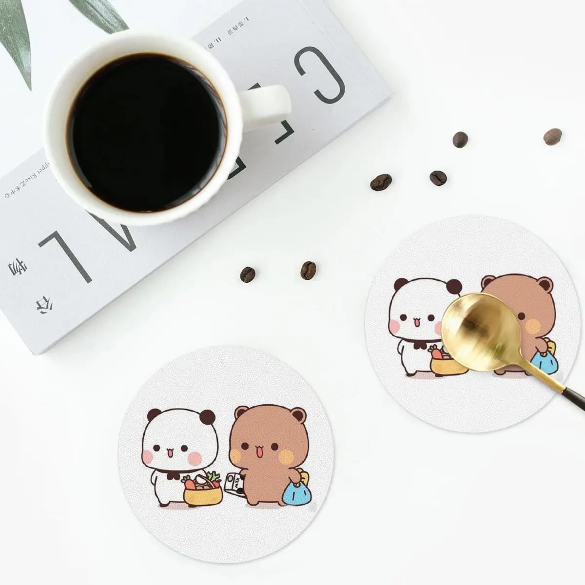 Cute Bubu And Dudu Coasters Kitchen Placemats Waterproof Insulation Cup Coffee Mats For Decor Home Tableware Pads Set of 4
Cute Bubu And Dudu Coasters Kitchen Placemats Waterproof Insulation Cup Coffee Mats For Decor Home Tableware Pads Set of 4