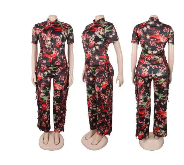 Vintage 2 Piece Sets Womens Outfits 2025 New Fashion Elegant Commuting Casual Lapel Print Short Sleeved Tops Tassel Pants Set
Vintage 2 Piece Sets Womens Outfits 2025 New Fashion Elegant Commuting Casual Lapel Print Short Sleeved Tops Tassel Pants Set