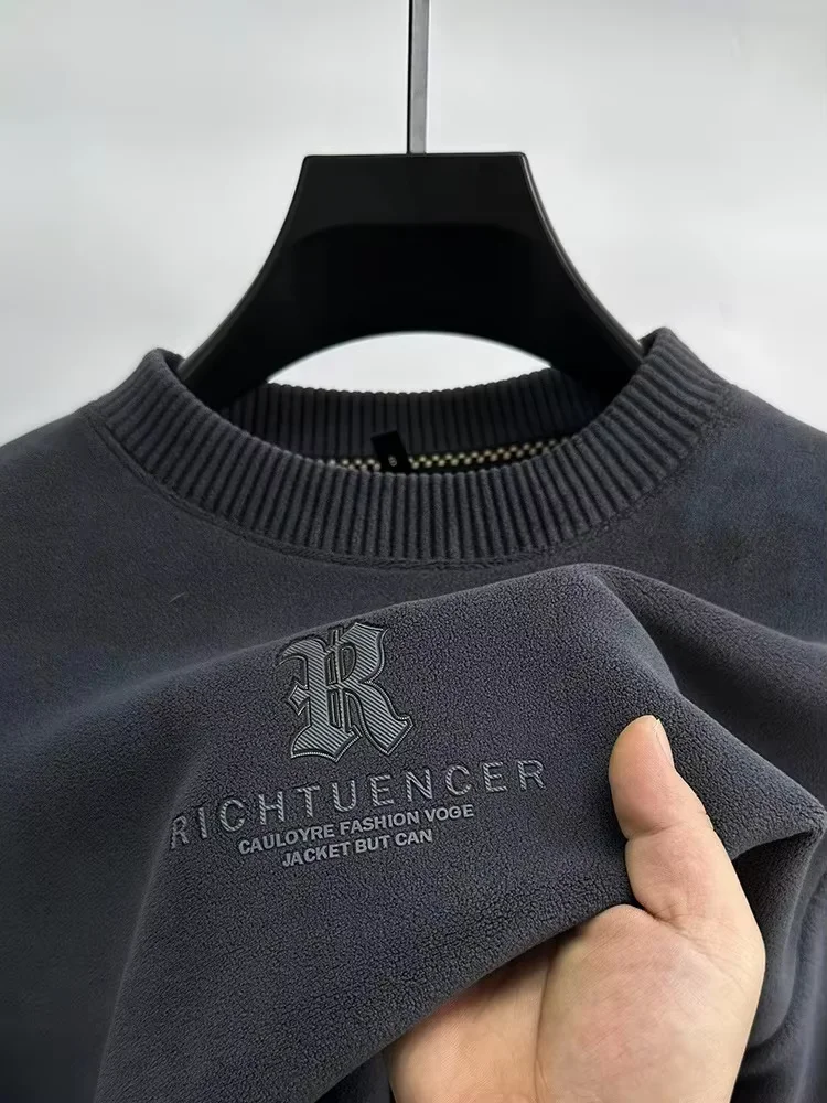 High end brand trend letter printed sweater men's autumn and winter 2024 new fashion casual plush thickened round neck pullover
High end brand trend letter printed sweater men's autumn and winter 2024 new fashion casual plush thickened round neck pullover