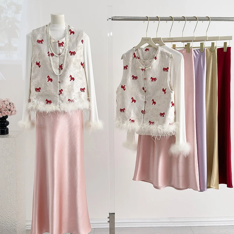 New 2026 Chinese Sle Embroidered Jaet Top Women's Autumn Winter Thiened Outerwear Cotton Polyester Blend Single Button
New 2026 Chinese Sle Embroidered Jaet Top Women's Autumn Winter Thiened Outerwear Cotton Polyester Blend Single Button