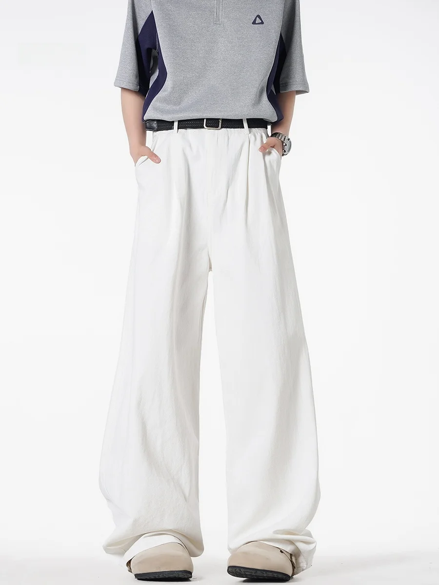 White Wide Leg Straight Leg Men's Jeans Summer Waed Loose Casual Cleanfit Long Pants Versatile Comfortable Cotton Denim
White Wide Leg Straight Leg Men's Jeans Summer Waed Loose Casual Cleanfit Long Pants Versatile Comfortable Cotton Denim