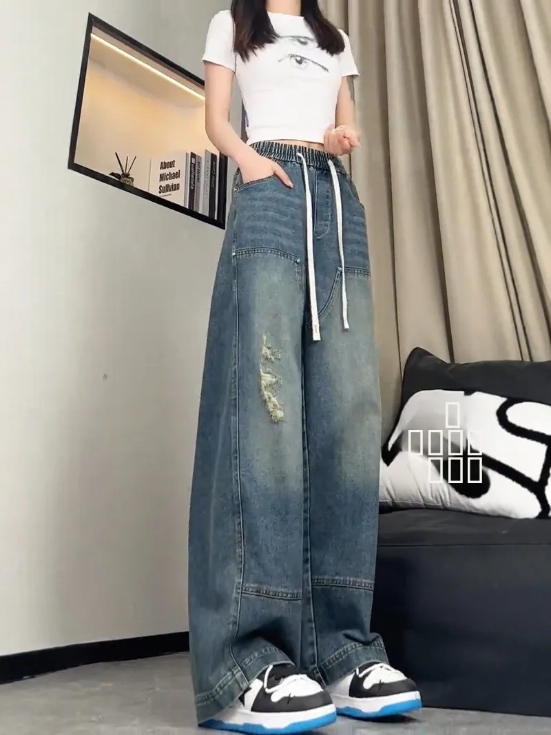 Retro Blue Faded Denim Jeans Men's Women's American High Street Vibe Straight Leg Logging Work Pants Turquoise Knife Pants
Retro Blue Faded Denim Jeans Men's Women's American High Street Vibe Straight Leg Logging Work Pants Turquoise Knife Pants