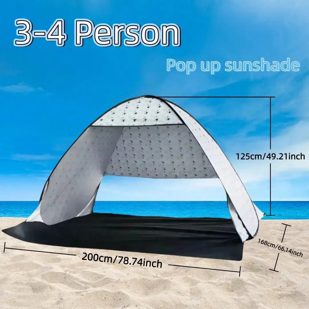 1pc Newest Pop Up Beach Tent, Auto Open, Portable, Lightweight. Large Mesh Window For Ventilation, Keeping Cool While Enjoying Outdoor Views. Suitable For Park, Beach, Sports Events All-Day Sun Shelter, Camping Equipment
1pc Newest Pop Up Beach Tent, Auto Open, Portable, Lightweight. Large Mesh Window For Ventilation, Keeping Cool While Enjoying Outdoor Views. Suitable For Park, Beach, Sports Events All-Day Sun Shelter, Camping Equipment