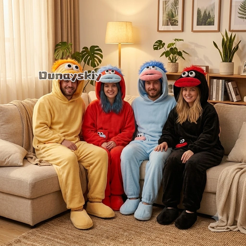 KS*03Kawaii Funny Cartoon Big-Mouth Monster Cosplay Couple Pajamas Abstract Winter Housecoat Furry Homewear Halloween Christmas
KS*03Kawaii Funny Cartoon Big-Mouth Monster Cosplay Couple Pajamas Abstract Winter Housecoat Furry Homewear Halloween Christmas