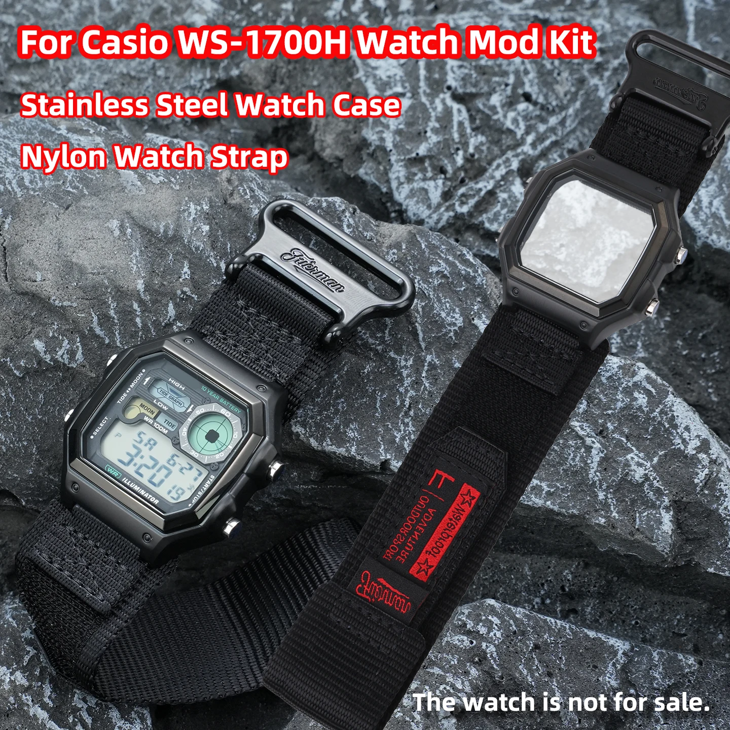 For CASIO WS-1700H Modified Outdoor Sports Nylon Watch Band WS1700 Stainless Steel Watch Case Waterproof Watch Mod Kit Men Strap
For CASIO WS-1700H Modified Outdoor Sports Nylon Watch Band WS1700 Stainless Steel Watch Case Waterproof Watch Mod Kit Men Strap