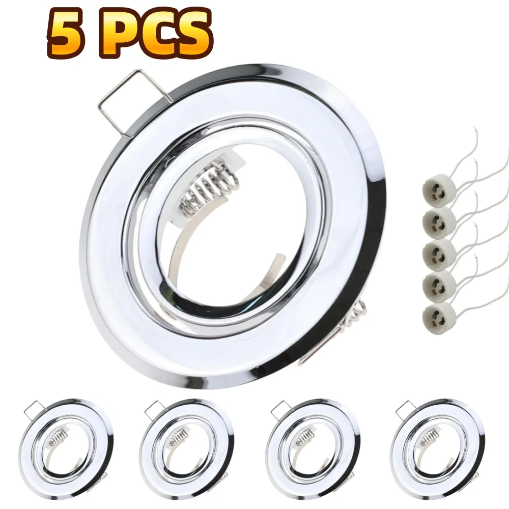 5 Pcs Round Recessed LED Ceiling Trim Ring with GU10 Lamp Base Halogen Bulb Luminaire Bracket LED Spotlight Frame Downlight
5 Pcs Round Recessed LED Ceiling Trim Ring with GU10 Lamp Base Halogen Bulb Luminaire Bracket LED Spotlight Frame Downlight