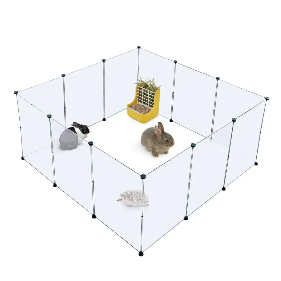 Dog Playpen, Portable Plastic Pet Playpen, Clear Dog Play Pen Acrylic Rabbit Playpen Indoor, 12 Panels Puppy Fence and Guinea Pi
Dog Playpen, Portable Plastic Pet Playpen, Clear Dog Play Pen Acrylic Rabbit Playpen Indoor, 12 Panels Puppy Fence and Guinea Pi