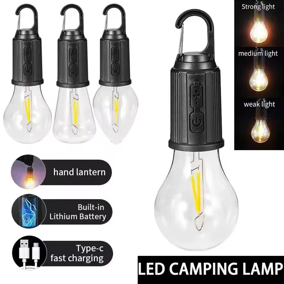 4 Packs Portable Outdoor LED Camping Light with 3 Modes Super Emergency USB Rechargeable with Hook for Tent Fishing Nightlights
4 Packs Portable Outdoor LED Camping Light with 3 Modes Super Emergency USB Rechargeable with Hook for Tent Fishing Nightlights
