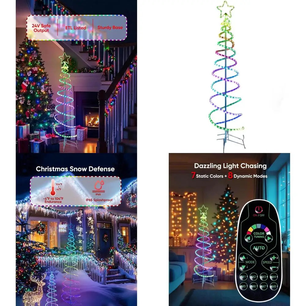 Color-Changing 5FT Outdoor Christmas Tree with 8 Modes and Remote Control, Waterproof, 24V Plug & Play
Color-Changing 5FT Outdoor Christmas Tree with 8 Modes and Remote Control, Waterproof, 24V Plug & Play