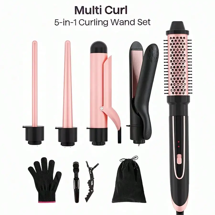 Heikki Vision 5-in-1 Curling Iron Set, including a curling comb and 4 interchangeable ceramic curling irons
Heikki Vision 5-in-1 Curling Iron Set, including a curling comb and 4 interchangeable ceramic curling irons