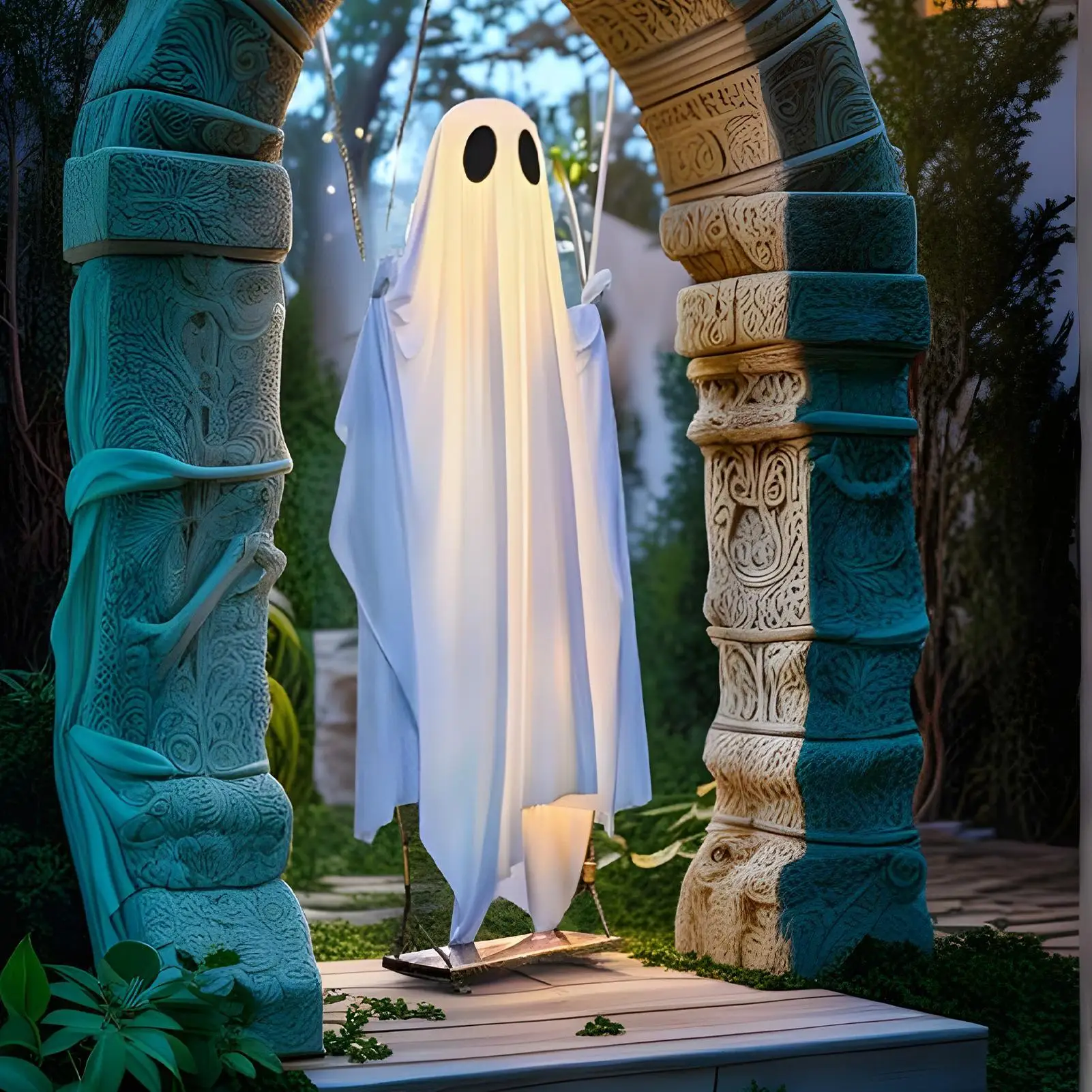 New Halloween Outdoor Decorations 13Foot Large Hanging Swing Ghost Halloween Decor With String Lights Scary Cute Ghost Decor
New Halloween Outdoor Decorations 13Foot Large Hanging Swing Ghost Halloween Decor With String Lights Scary Cute Ghost Decor