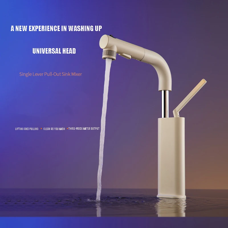 Fashionable New Gentle Cream-Colored Upper And Lower Water Basin Faucet, Height-Adjustable And Rotating Bathroom Multi-Functiona
Fashionable New Gentle Cream-Colored Upper And Lower Water Basin Faucet, Height-Adjustable And Rotating Bathroom Multi-Functiona