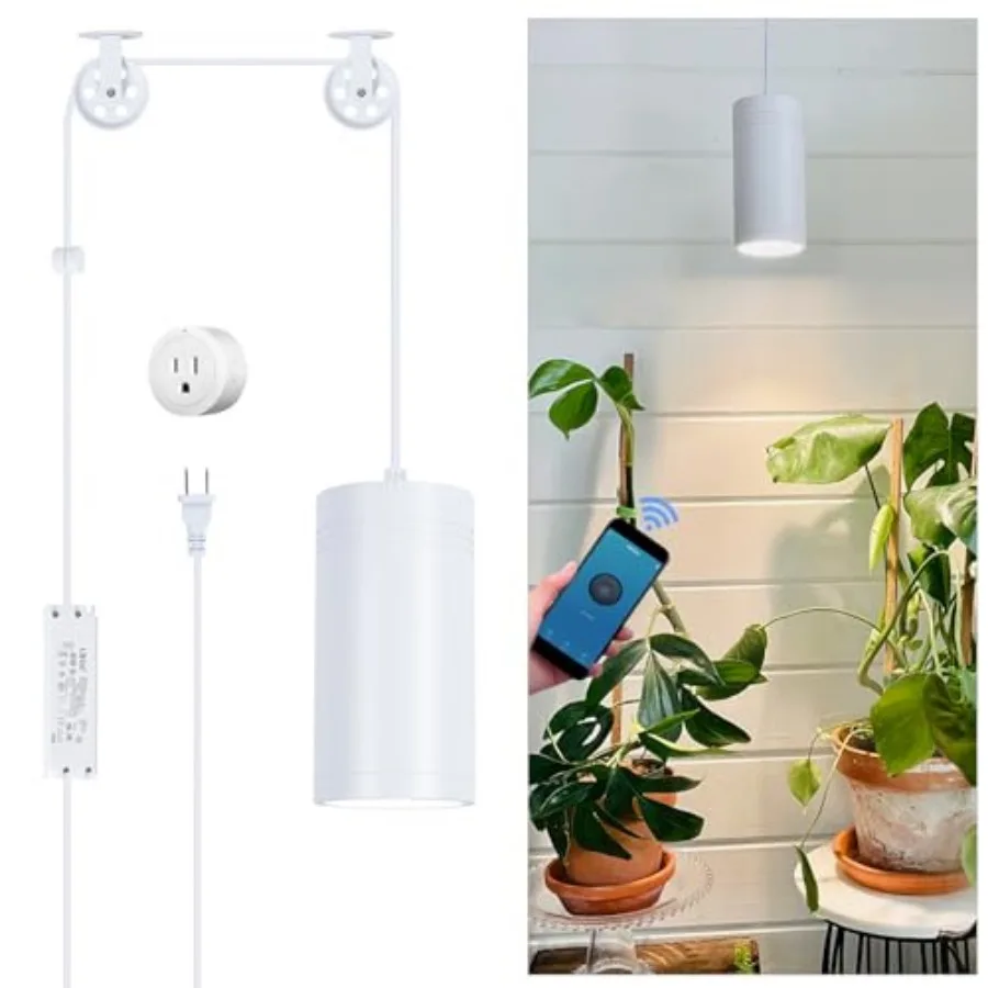 HMVPL Hanging Grow Light, Plant Lights Full Spectrum with 4000K 40W COB Bulb, Pulleys and Smart Timer, Indoor Grow Lamp for Tal
HMVPL Hanging Grow Light, Plant Lights Full Spectrum with 4000K 40W COB Bulb, Pulleys and Smart Timer, Indoor Grow Lamp for Tal