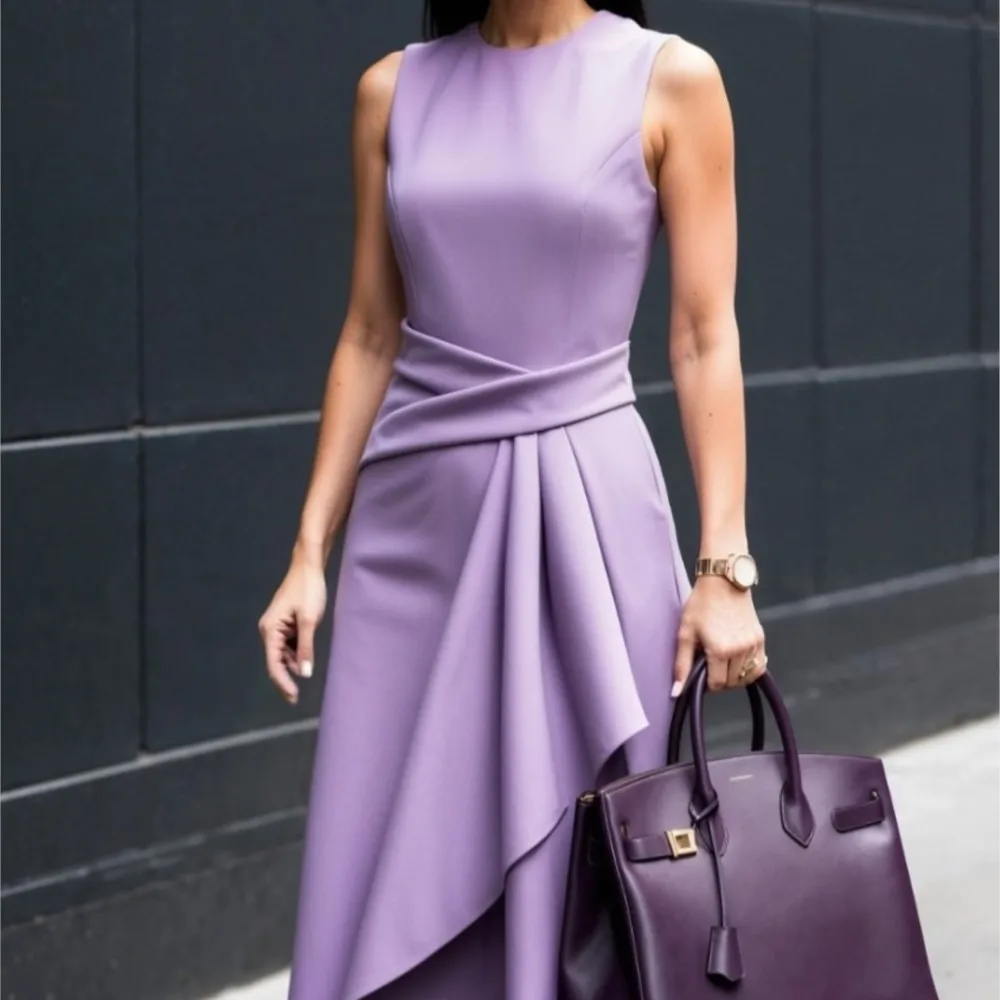 Elegant Slim Dress Solid Color Simple Fashion Spring Summer Commuting Style Round Neck Sleeveless Waist Asymmetric Long Dresses
Elegant Slim Dress Solid Color Simple Fashion Spring Summer Commuting Style Round Neck Sleeveless Waist Asymmetric Long Dresses