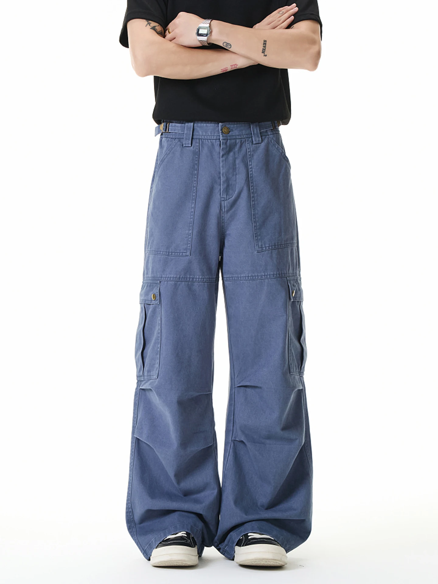 Retro American High Street Washed Loose Straight Tube Workwear Jeans Men Summer Casual Straight Leg Trousers Youth Trend
Retro American High Street Washed Loose Straight Tube Workwear Jeans Men Summer Casual Straight Leg Trousers Youth Trend