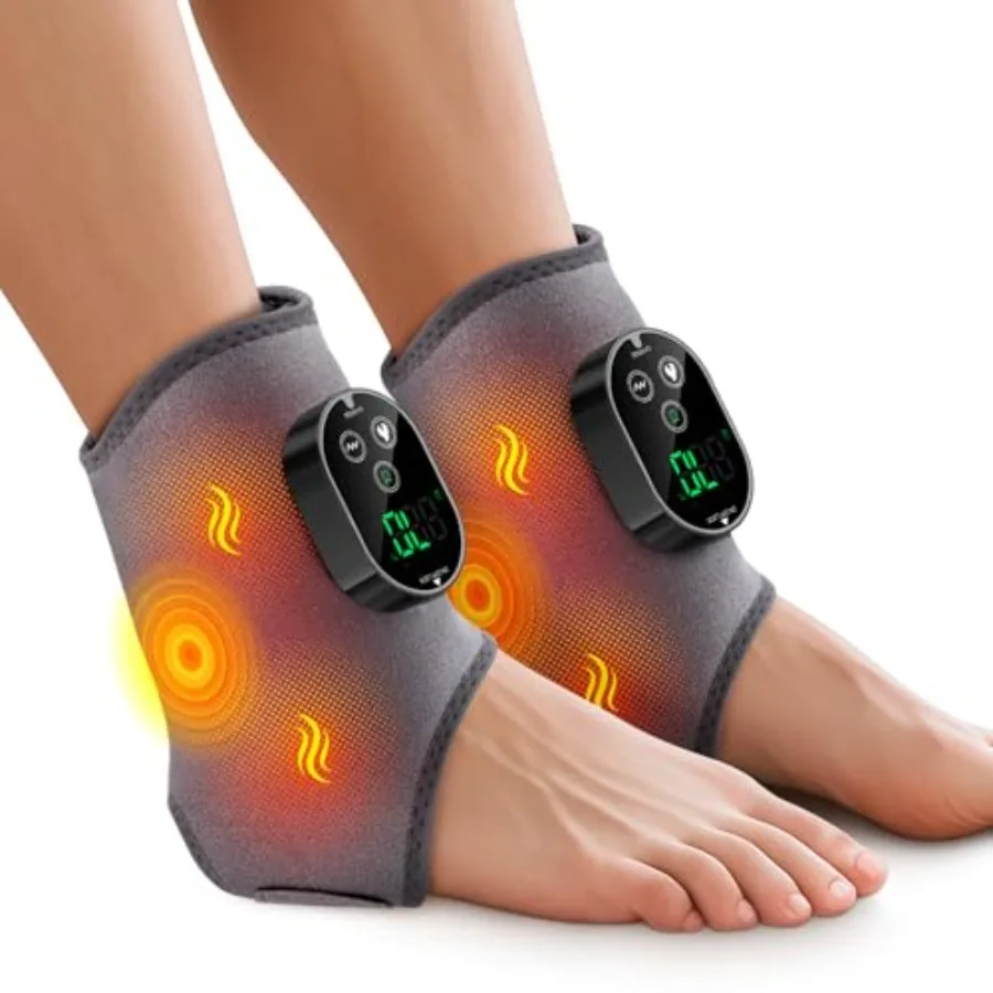 Cordless foot massager for neuropathy relief, gray fabric with heating and circulation boost, 3000mAh rechargeable battery
Cordless foot massager for neuropathy relief, gray fabric with heating and circulation boost, 3000mAh rechargeable battery